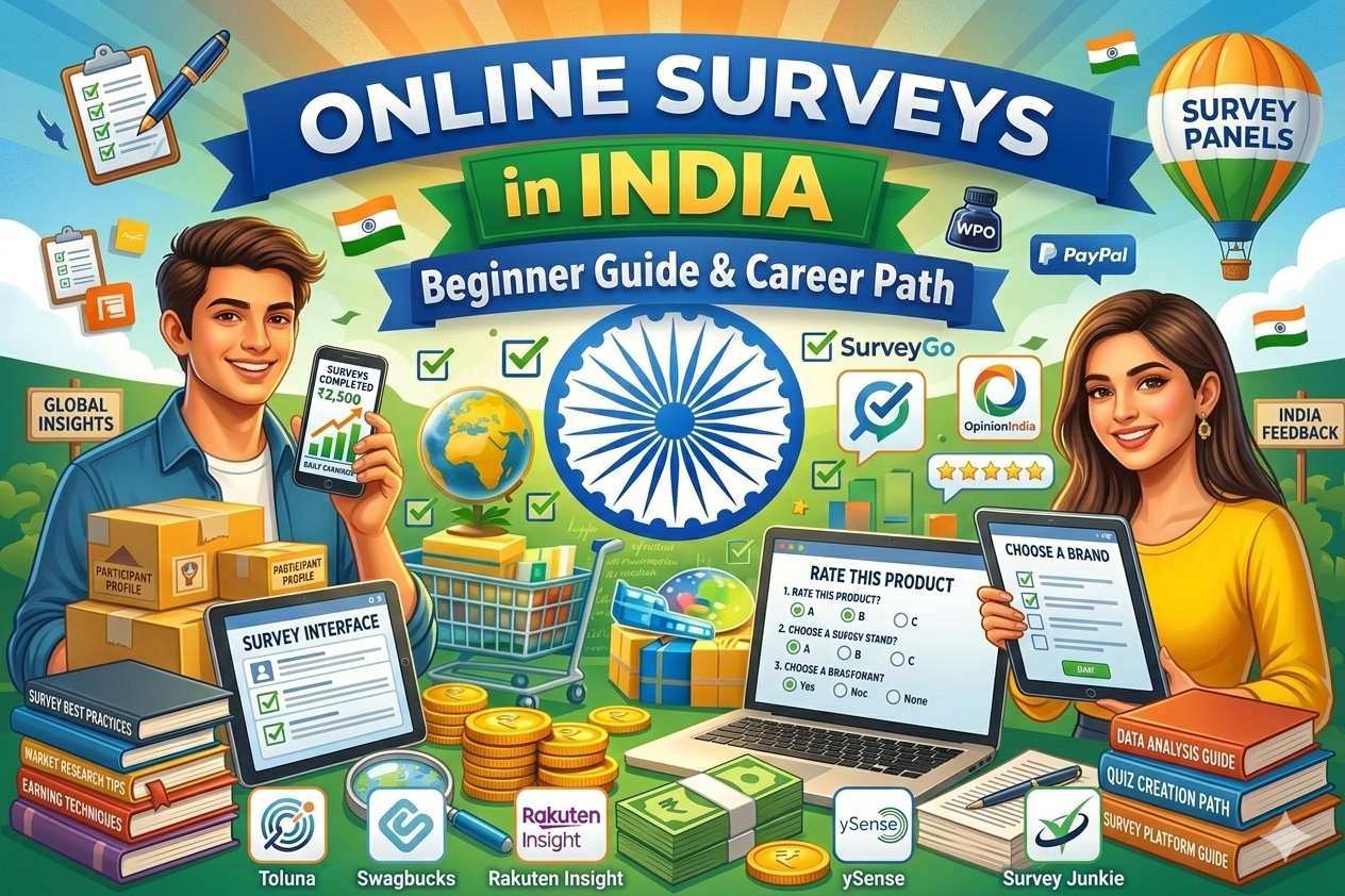 Online Survey Jobs in India (Easy Side Income Guide)